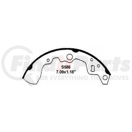 PAB586 by WAGNER - BRAKE SHOE SET