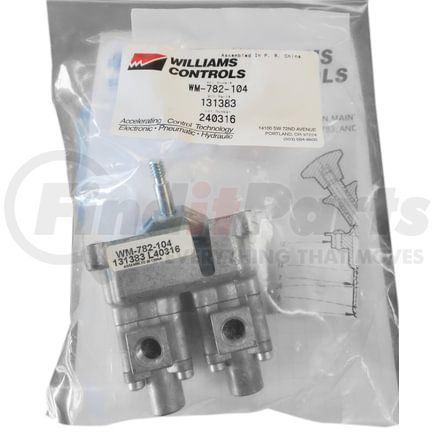 131383 by WILLIAMS CONTROLS - WM782-104 Two Position Four-Way Control Valve