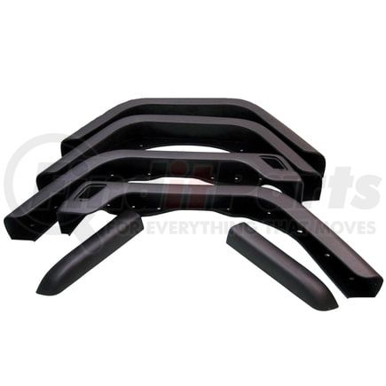 KD4032 by FAIRCHILD - Fender Flare - Front and Rear, RH and LH, with Side Extensions, for 1997-2006 Jeep Wrangler