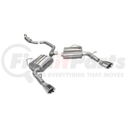 14413 by CORSA - 2.5in. Cat-Back Dual Rear Exit with Single 4.0in. Polished Pro-Series Tips