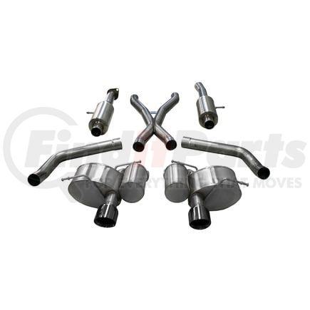 14466BLK by CORSA - 2.75in. Cat-Back Dual Rear Exit with Single 4.5in. Black PVD Pro-Series Tips