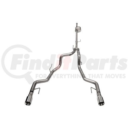 21183 by CORSA - 3.0in. to 2.75in. Dual Rear Exit Cat-back Exhaust System with 4.0in. Polished Straight Cut Tips