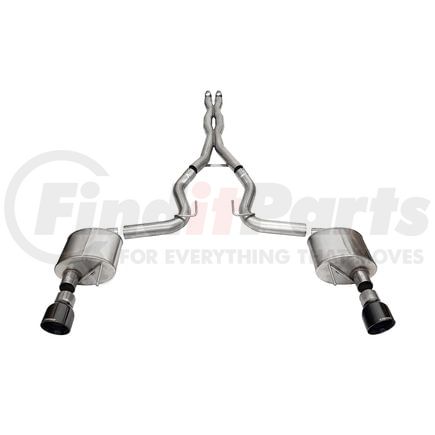 21250BLK by CORSA - 3.0' DUAL REAR EXIT XTREME CAT-BACK