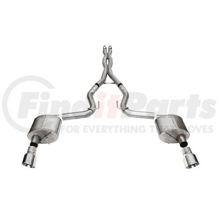 21250 by CORSA - 3.0' DUAL REAR EXIT XTREME CAT-BACK