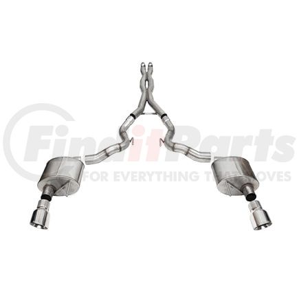 21270 by CORSA - 3.0' DUAL REAR EXIT XTREME CAT-BACK