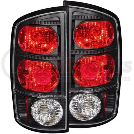 211045 by ANZO - Tail Light Assembly; Clear Lens; Black Housing; Pair;