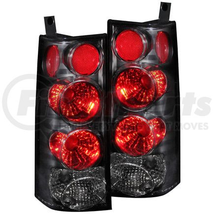 211090 by ANZO - Tail Light Assembly; Clear Lens; Black Housing; Pair;