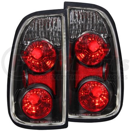 211126 by ANZO - Tail Light Assembly; Clear Lens; Black Housing; Pair;
