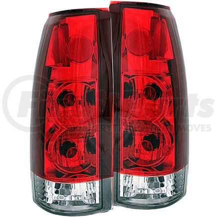 211140 by ANZO - Tail Light Assembly; Red/Clear Lens; G5; Pair;