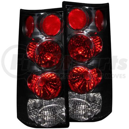 211148 by ANZO - Tail Light Assembly; Clear Lens; Black Housing; Pair;