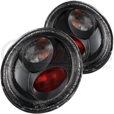 221119 by ANZO - Tail Light Assembly; Clear Lens; Black Housing; Pair;