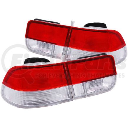 221147 by ANZO - Tail Light Assembly; Red/Clear Lens; OEM; Pair; 4 pc.;