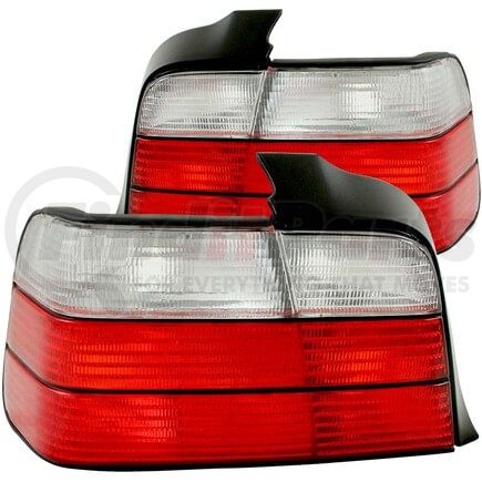 221216 by ANZO - Tail Light Assembly; Red/Clear Lens; Pair;