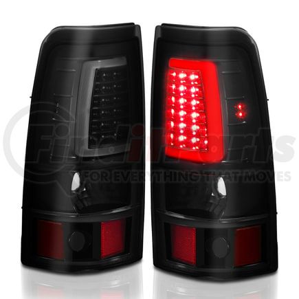 311331 by ANZO - Tail Light Assembly; LED; Smoke Lens; Black; Pair;