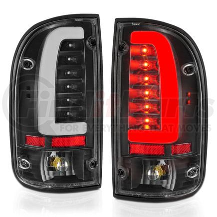 311353 by ANZO - Tail Light Assembly; LED; Clear Lens; Black Housing; Pair;