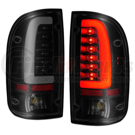 311354 by ANZO - Tail Light Assembly; LED; Smoke Lens; Black Housing; Pair;