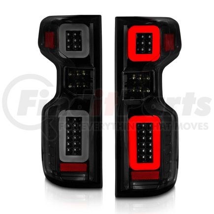 311415 by ANZO - Tail Light Assembly; Full LED; Smoke Lens; Black Housing; w/Light Bar Sequential;