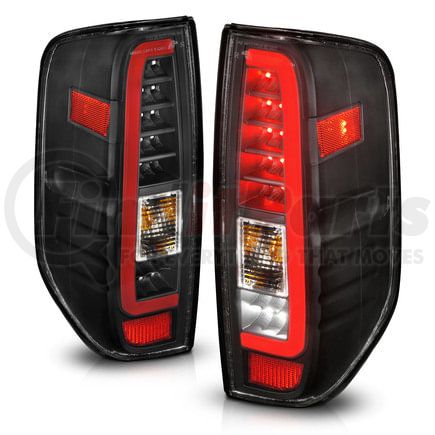 311443 by ANZO - Tail Light Assembly; LED; Clear Lens; Black Housing; Pair;