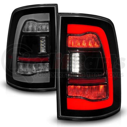 311470 by ANZO - Tail Light Assembly; LED; Smoke Lens; Black Housing; w/Sequential; Pair;