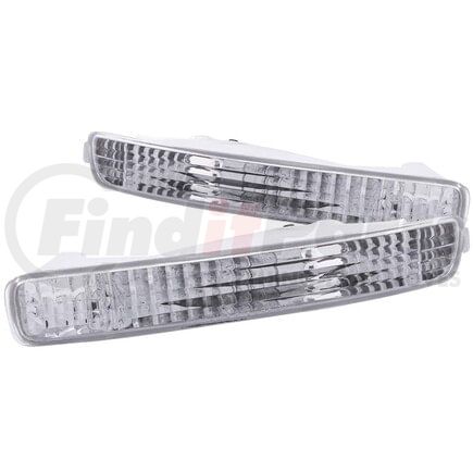 511009 by ANZO - Euro Parking Lights; Clear Lens; Chrome Housing; Pair;