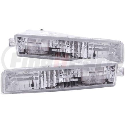 511012 by ANZO - Euro Parking Lights; Clear Lens; Chrome Housing; Pair;