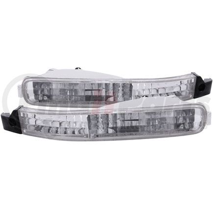 511007 by ANZO - Euro Parking Lights; Clear Lens; Chrome Housing; Pair;