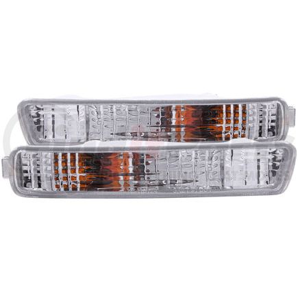 511008 by ANZO - Euro Parking Lights; Clear Lens; Chrome Housing; Pair;
