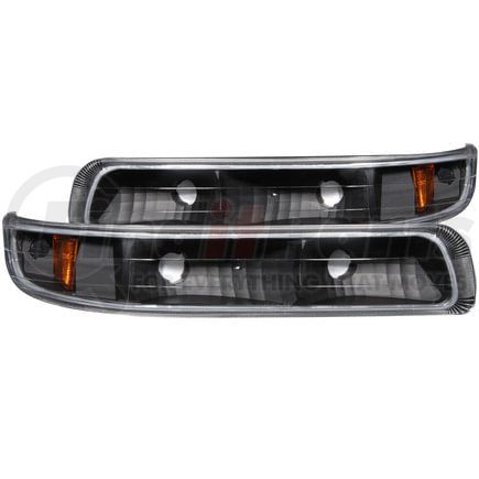 511065 by ANZO - Parking Light Assembly; Euro; Clear Lens; Black Housing; Amber Reflector; Pair;