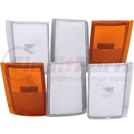 521031 by ANZO - Cornering Light Assembly; Euro 4 Clear/2 Amber; 6 pc.; Pair;