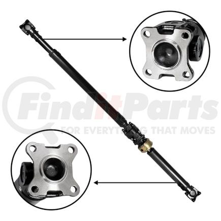 ZDS159091 by USA STANDARD GEAR - USA STD Rear Driveshaft Tundra 4WD, 4.7L, A/T, 2 Piece, 69.37" Flange to Flange