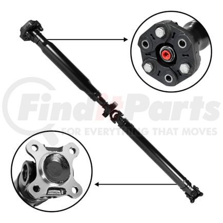 ZDS159452 by USA STANDARD GEAR - USA standard Rear Driveshaft for BMW X3 (E83), 2.5L, A/T, 50" Flange to Flange