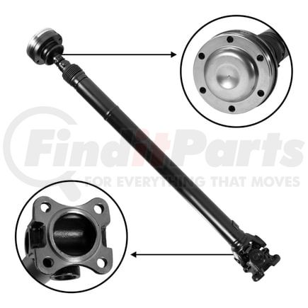 ZDS9782 by USA STANDARD GEAR - NEW USA standard Front Driveshaft for Grand Cherokee, 34-1/4" Flange to Flange