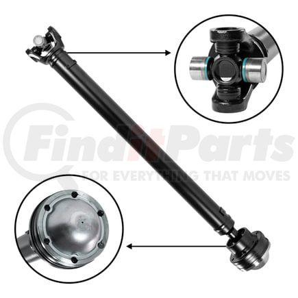 ZDS9293 by USA STANDARD GEAR - USA STD Front Driveshaft Explorer, Ranger & Mountaineer 29-5/8" Flange to Center