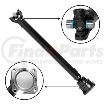 ZDS9516 by USA STANDARD GEAR - USA standard Front Driveshaft for GM Colorado & Canyon, 27.72" Flange to Center
