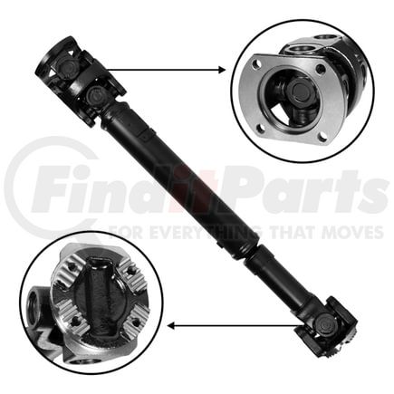 ZDS9536 by USA STANDARD GEAR - NEW USA standard Front Driveshaft for RAM 2500 & 3500, 26-1/8" Center to Center