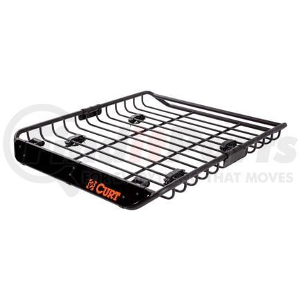 18123 by CURT MANUFACTURING - 44" x 35" Black Steel Roof Rack Cargo Carrier