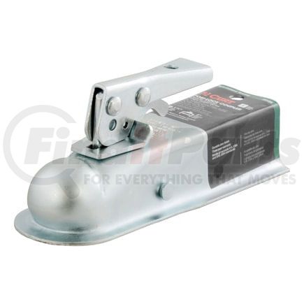 25128 by CURT MANUFACTURING - 1-7/8in. Straight-Tongue Coupler with Posi-Lock (2in. Channel; 2;000 lbs; Zinc)