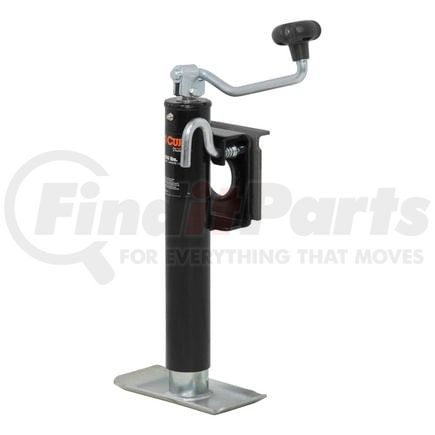 28300 by CURT MANUFACTURING - Bracket-Mount Swivel Jack with Top Handle (2;000 lbs; 10in. Travel)