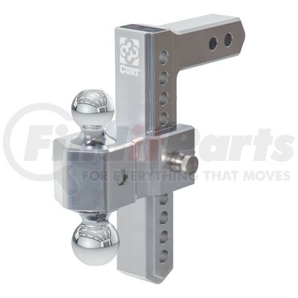 45366 by CURT MANUFACTURING - AlumaLite Adjustable Aluminum Hitch with Dual Ball; 9-1/2in. Drop
