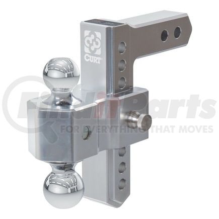 45365 by CURT MANUFACTURING - AlumaLite Adjustable Aluminum Hitch with Dual Ball; 7-1/2in. Drop
