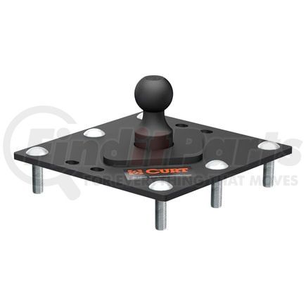 61100 by CURT MANUFACTURING - Over-Bed Fixed Ball Gooseneck Hitch