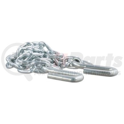 80011 by CURT MANUFACTURING - 48in. Safety Chain with 2 S-Hooks (2;000 lbs; Clear Zinc; Packaged)