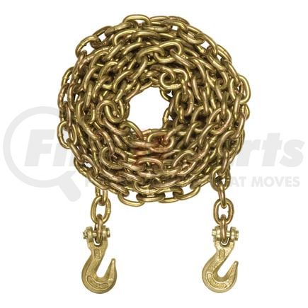 CURT Manufacturing 80307 Trailer Hitch Safety Chain 20ft. Transport Binder Safety Chain with 2 Clevis Hooks (18;800 lbs;