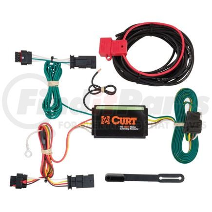 56181 by CURT MANUFACTURING - Custom Wiring Harness; 4-Way Flat Output; Select Chevrolet Traverse
