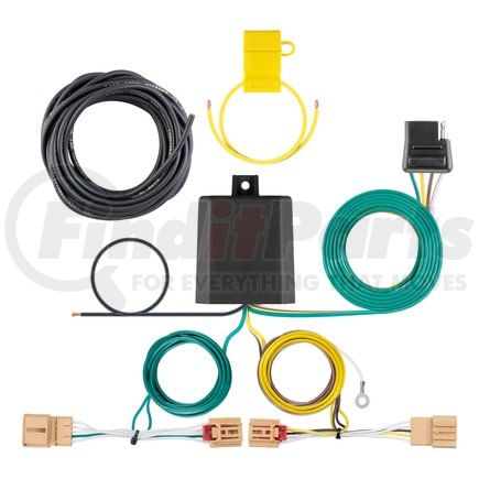 56403 by CURT MANUFACTURING - Custom Wiring Harness; 4-Way Flat Output; Select Volkswagen Tiguan