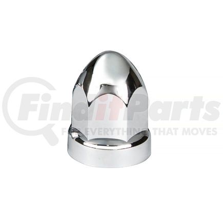 United Pacific 10049B Wheel Lug Nut Cover Wheel Lug Nut Cover - 33mm x 2 3/4", Chrome, Plastic, Bullet, with Flange, Push-On
