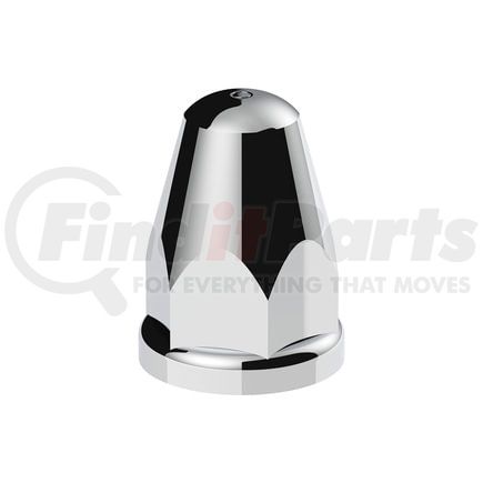 10060B by UNITED PACIFIC - Wheel Lug Nut Cover - 33mm x 2 5/8", Chrome, Plastic, Bullet, with Flange, Push-On Style