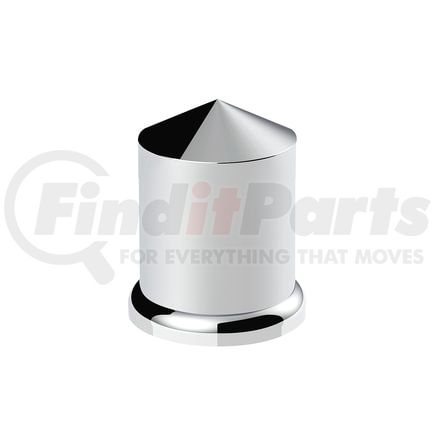 10068 by UNITED PACIFIC - Wheel Lug Nut Cover - 3/4" x 1.5", Chrome, Plastic, Pointed, Push-On