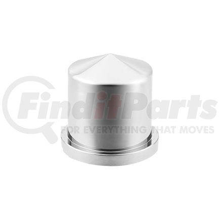 10092 by UNITED PACIFIC - Wheel Lug Nut Cover - 33mm x 1 7/8", Chrome, Plastic, Pointed, Push-On