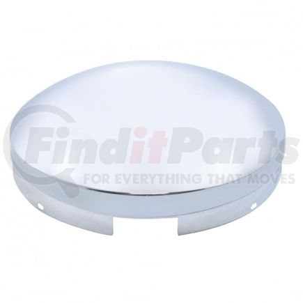 10103 by UNITED PACIFIC - Axle Hub Cap - Front, 4 Even Notched, Chrome, Dome Style, 3/4" Side Wall